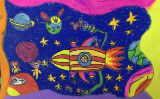 一年级科技美术 30张小学阶段 美术参赛 一等奖作品 未来科技 智能机器 希望颂参赛素材